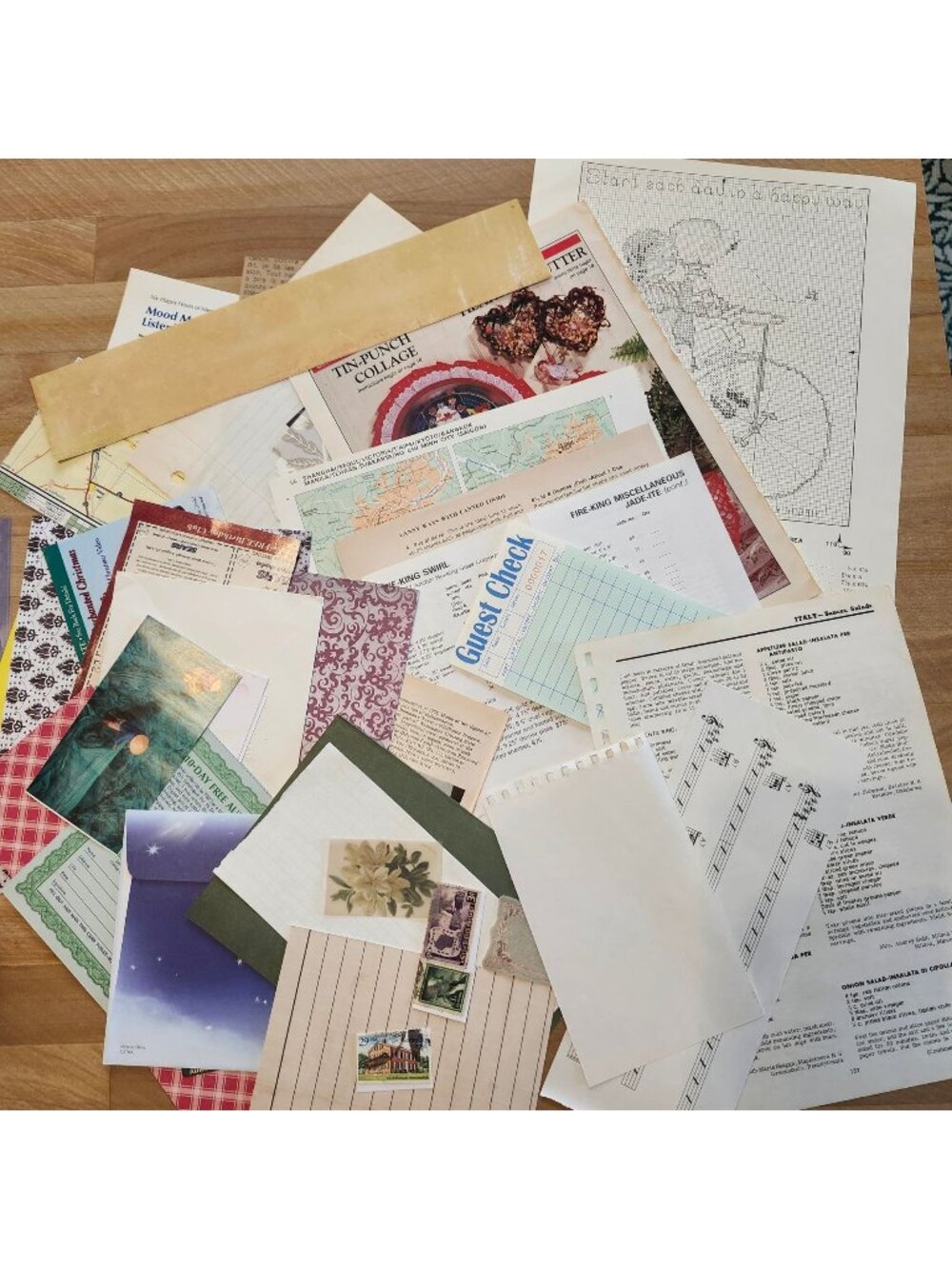 75 + Piece Ephemera Lot Junk Journal Kit Scrapbooking Paper Supplies Mixed